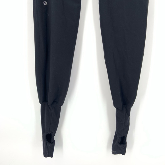Vintage Lululemon Stirrup Joggers Womens 6 Black Manifesto Yoga Dance Y2K Preppy - Picture 8 of 12